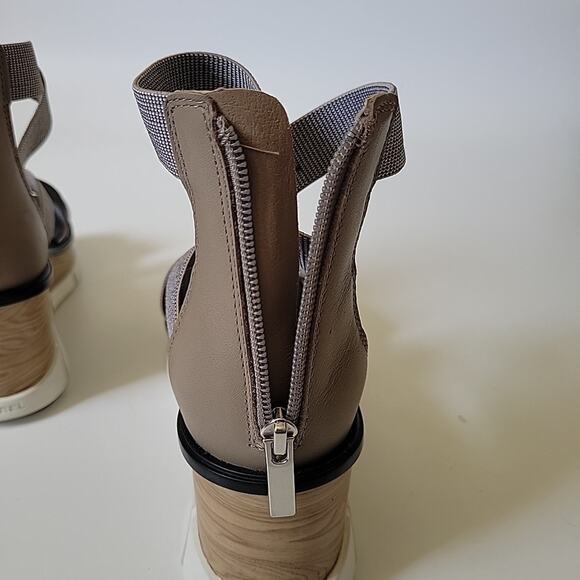 Sorel Joannie III Sport Strap Platform Wedge Sandals Gray Open Toe - Picture 9 of 14